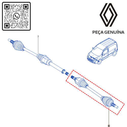 RN 10424R 391010424R SEMI EIXO ESQ. KANGOO ELETRICA 4